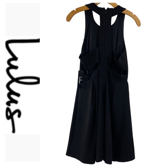 💕SALE💕 NWT Lulu’s Cutout and About Black Skater Dress - Picture 6 of 9